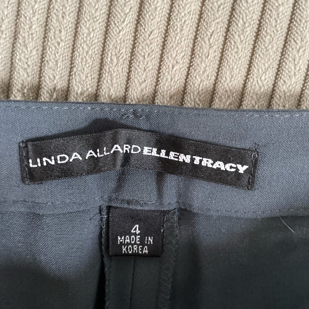 Linda Allard Ellen Tracy Straight Ankle Dress Pants Gray Size 4 - Picture 3 of 4